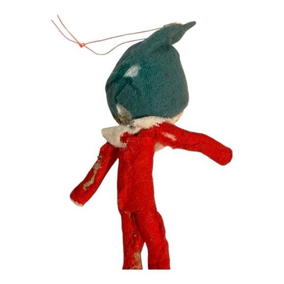 Lot of 3 Stockinette Pixie Elves Ornament Vintage Pixie Elf Ornament - Picture 11 of 16